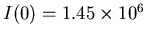 $I(0) = 1.45 \times 10^{6}$